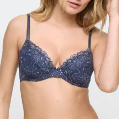 Marie Jo Jane Push Up Bh m. Udtagelige Pude Blue Shadow
