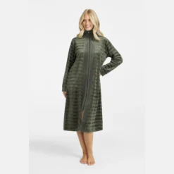 Damella Velour Kåbe m. lynlås Dark Olive