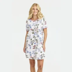 Damella Natkjole m. kort ærme Rosewood