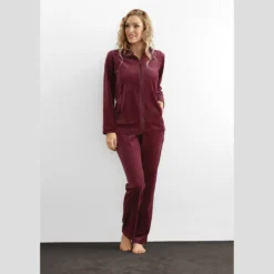 Damella Velour Hjemmedragt Berry