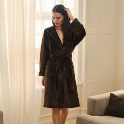 Decoy Fleece Kåbe m. Hætte Brun