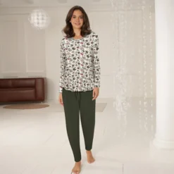 Lady Avenue Soft Bamboo - Pyjamas Forrest Flower2