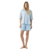 Mey Simple Stripes Pyjamas m. Shorts Alice Blue