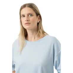 Mey Simple Stripes Pyjamas m. Shorts Alice Blue