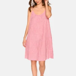 CCDK Copgenhagen Mathilde Natkjole m. Smal strop Bittersweet Stripe